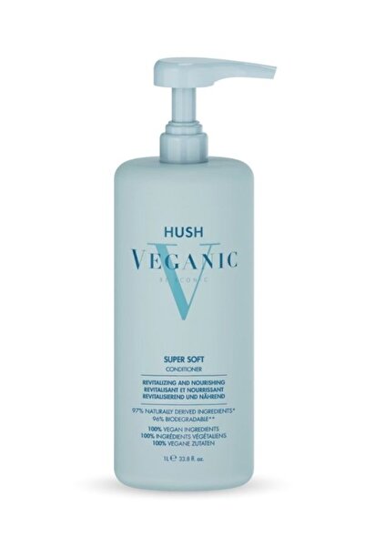 HUSH Veganic Super Soft Yumuşaklık ve Parlaklık Veren Saç Kremi 1000 ml