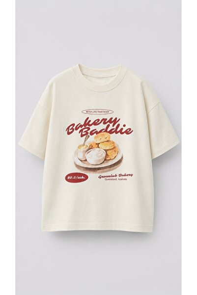 daisydolly Unisex παιδικό μπλουζάκι με βαμβακερή στάμπα και λεπτομέρειες