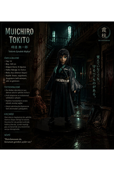Zigver Demon Slayer Iblis Avcısı Anime Muichiro Tokito Figür Oyuncak 16cm