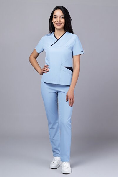 tag Costum medical ONYX Premium pentru femei, albastru