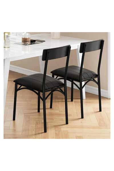 Garvee Compact Dining Chair for 2 People - Upholstered Chairs - Sturdy Metal ...