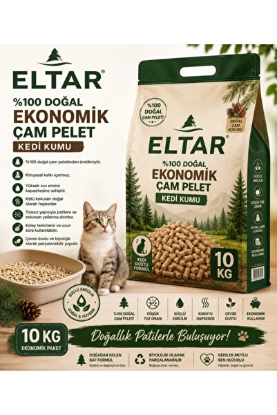 ELTAR A1 Kalite Pelet Çam Talaşı Yakıt Ve Kedi Kumu 10 Kg