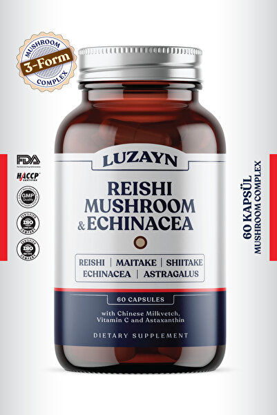 LUZAYN Reishi Mantarı, Maitake ve ( AHCC ) Shiitake Mantarı ( Miselyum ) Mush...