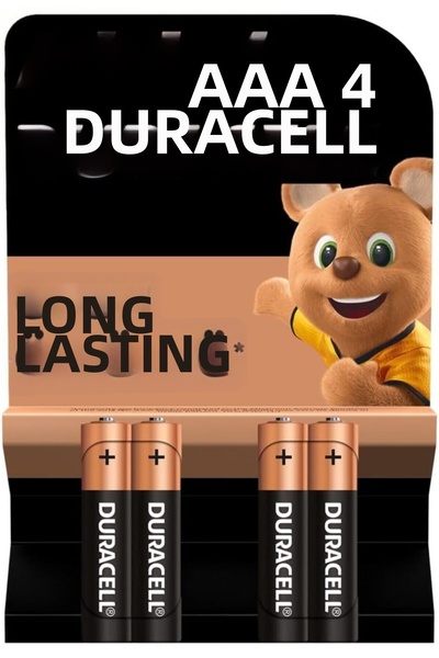 Duracell Αλκαλική Μπαταρία R3 (AAA) 4 Τεμάχια/Blister