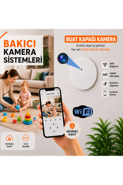 intermax Bebek Hasta Bakıcı Güvenlik Kamera Wİ-Fİ 1080P HD Mini CCTV Kamera