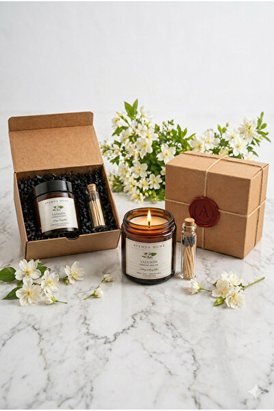 Avenda Home Yasemin Kokulu Mum - %100 Doğal Soya Wax Hediyelik Dekoratif Mum ...