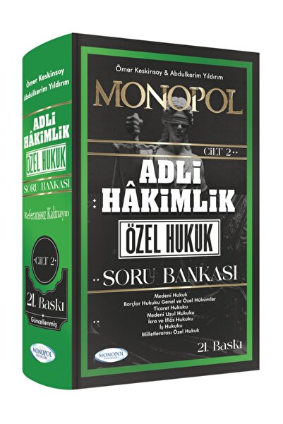Monopol Yayınları Adli Hâkimlik Açıklamalı Özel Hukuk Soru Bankası 21. Baskı
