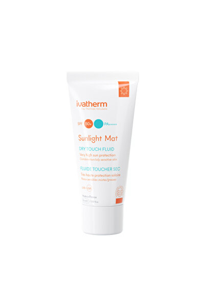IVATHERM Cremă de protecție solară SPF50+ Sunlight Mat Dry Touch, ten mixt/gr...
