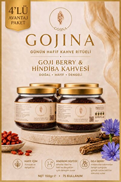 GOJİNA Goji Berry & Hindiba Kahvesi - (75 Kullanım) Net 150gr