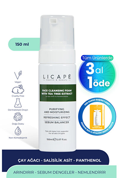 Licape Çay Ağacı Aktifli Yüz Temizleme Köpüğü 150ml