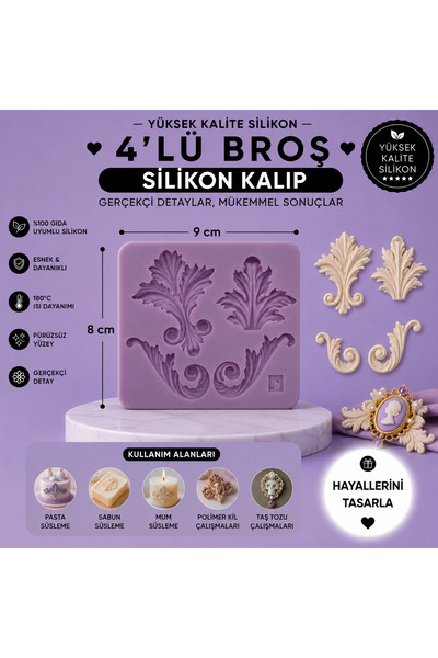 Dr.Paste Silikon Kalıp 4'lü Broş