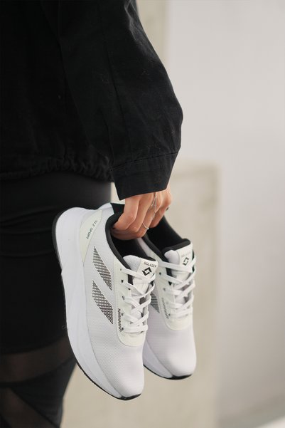 SOLAZER Pantofi sport de damă, alb, negru, pantofi sport casual 052