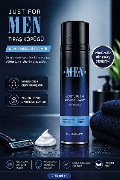 Huncalife Just For Men Tıraş Köpüğü 200 ml