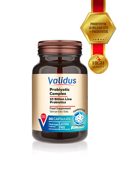 Validus Probiyotik 10 Milyar CFU + Prebiyotik 30 Kapsül (DR CAPS Bağırsakta ç...