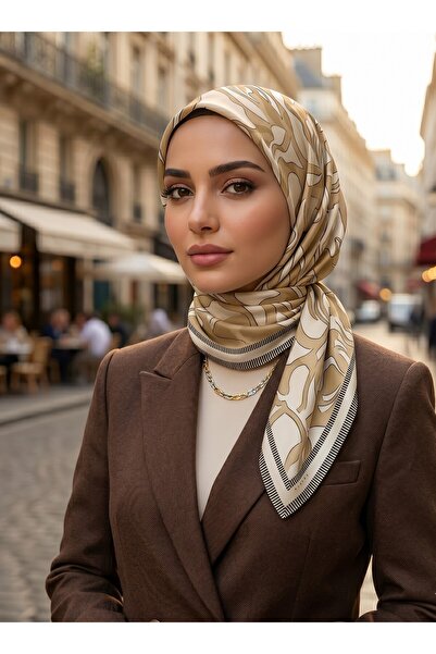 Sisley وشاح حرير ساتان-2035-90*90