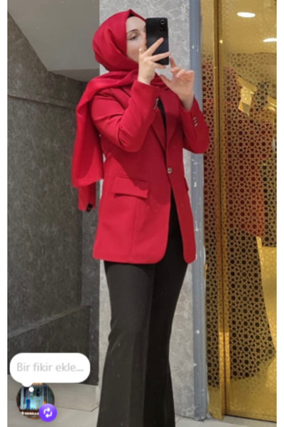 Janset Yeni Sezon Blazer Ceket Dabıl Kumaş İçi Astarlı