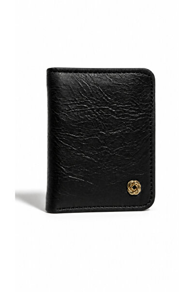 dericom Women's Mini Black Wallet with Snap Closure – Cash Compartment