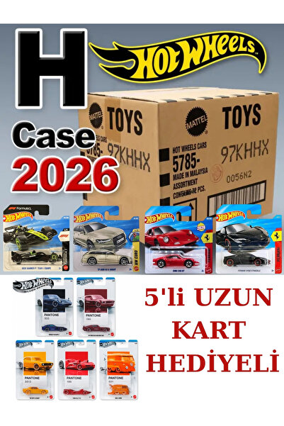 HOT WHEELS 2026 H Case 72'li Açılmamış Tek Bant Kapalı Koli Set-5 (5'li Uzun ...