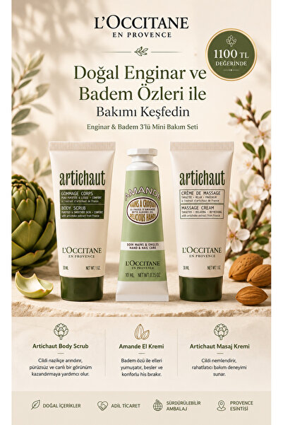 L'Occitane Mini El ve Vücut Bakım Seti, 3'lü Set