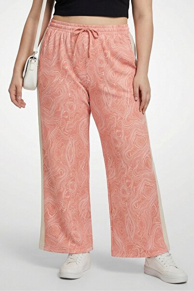 Tribe of 6 Women Regular Fit Allover Print Palazzo Pants, Pink