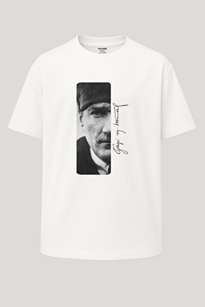 nirvoda Tricou supradimensionat cu imprimeu semnat Gazi Mustafa Kemal Atatürk...