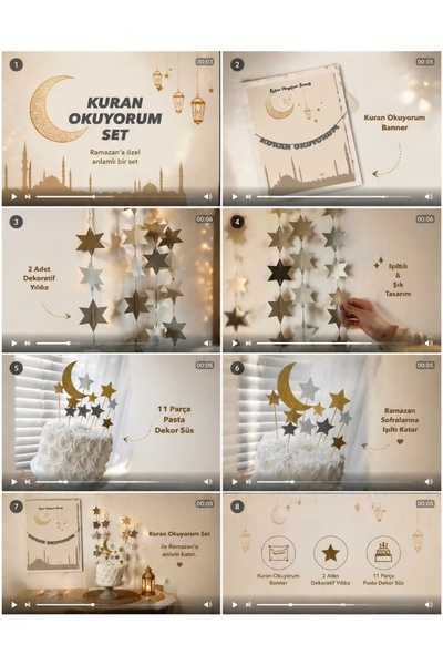 MFM Set cutie pentru citirea Coranului, argintiu