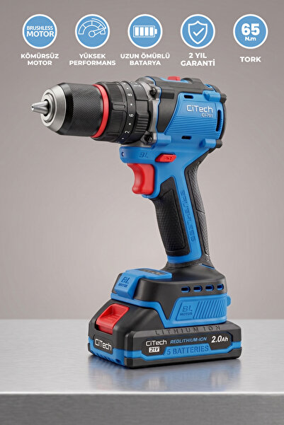 Cıtech Cİ-701 AKÜLÜ DARBELİ MATKAP