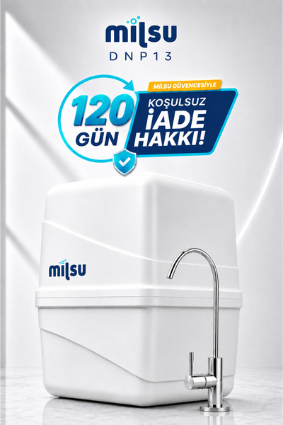 Mil Su Arıtma Cihazı 13 Aşamalı 80 GPD Membranlı Mineral Ve Detoks Filtreli Ç...