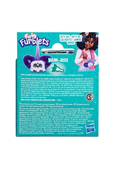 Furby Furblets Bam-Boo Interactive Mini Plush Toy with 45+ Sounds for Ages 6+