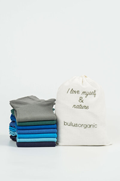 Buluş Organic Sortiment de 7 șosete pentru bărbați din bumbac pieptănat organic
