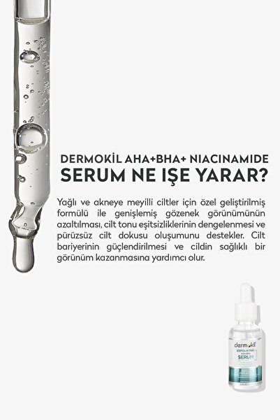 Dermokil Exfoliating AHA + BHA Niacinamide Serum 30 ml