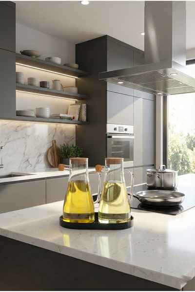 EOCRAFT Composite Granite Organizer, under Oil Pot, Bathroom and Kitchen Acce...