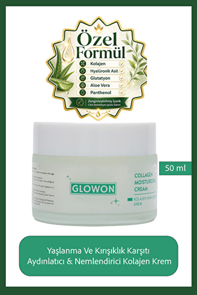 GLOWON Yaşlanma Ve Kırışıklık Karşıtı Aydınlatıcı & Nemlendirici Kolajen Krem...