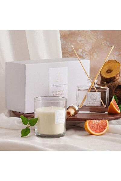 PAN HOME Elegance Cedarwood Orange 100ml Diffuser And 255gm Candle Gift Set -...