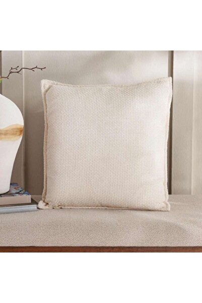 PAN HOME Viston Chenille Filled Cushion 45x45cm - Cream