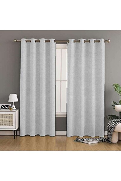 PAN HOME ستارة إيكويل مكونة من قطعتين مقاس 120×240 سم - أبيض ميلانج