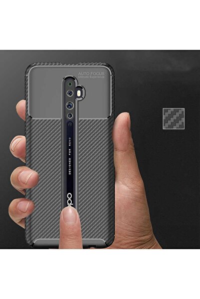 ZM STORE Oppo Reno 2z Kılıf Karbon Tasarımlı Harika Kesim Negro Kapak