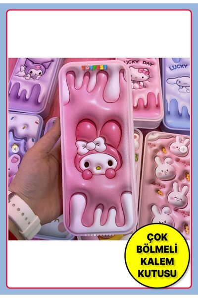 TOYFEST Cutie pentru creion din plastic cu mai multe compartimente cu figurin...