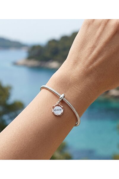 My Story Charm Ve Dünya Markalarına Uyumlu Işıltılı Kraliçe 925 Ayar Gümüş Charm