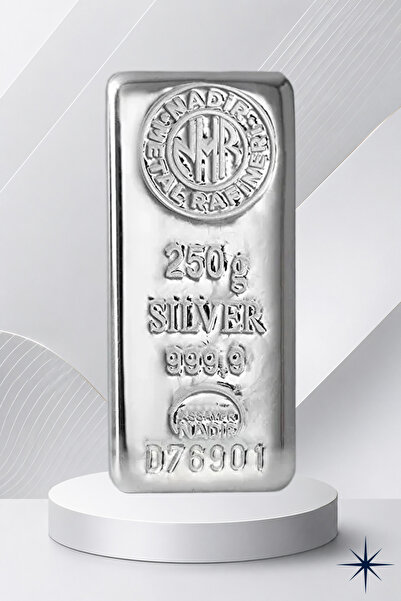 Nadir Gold 250 gram 999.9 Uluslararası Sertifikalı Külçe Gümüş
