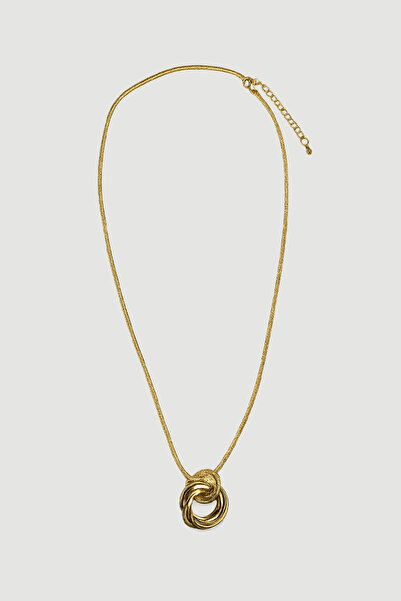 Gusto Çoklu Halkalı Tasarım Kolye - Gold