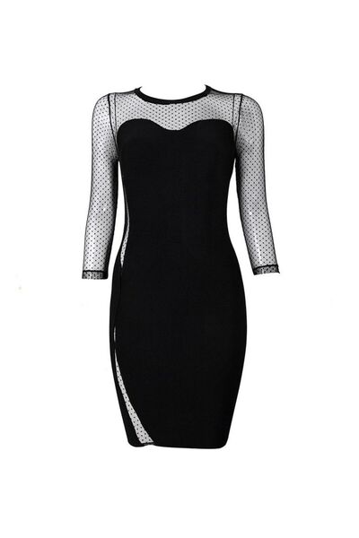 NO BRAND Rochie bandage elegantă - Negru, mărime S