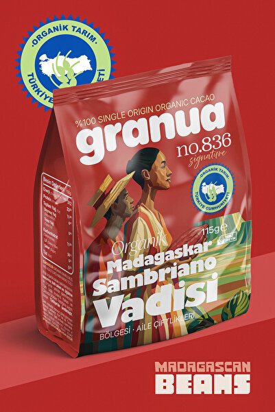 Granua Organik Ham Kakao Tozu —Single Origin no.836 (Madagaskar Sambriano Vad...