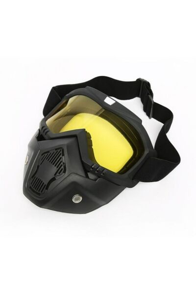 MOTOANL Cross Motosiklet Bisiklet Gözlüğü Açık Kask Maskesi Süngerli Bant Las...