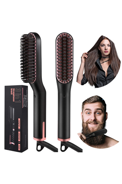 ATOMKIT Perie de par 3 in 1 pentru indreptat parul, perie ionica incalzita pe...