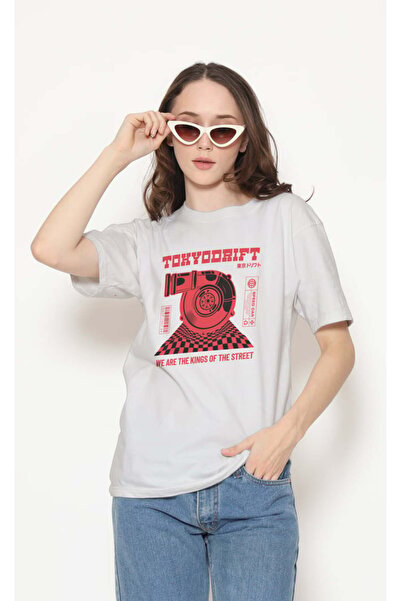 buzagi tasarım ürünleri Urban Regular Fit Unisex White T-Shirt