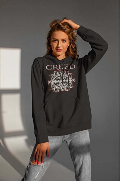 buzagi tasarım ürünleri Creed Digital Print Hooded Unisex Sweatshirt
