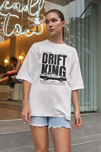 buzagi tasarım ürünleri Urban Oversize Unisex White T-Shirt