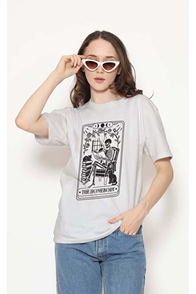 buzagi tasarım ürünleri Sarkastik Regular Fit Unisex White T-Shirt