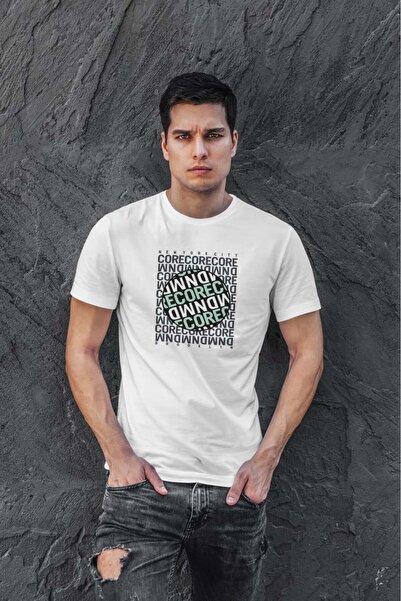 buzagi tasarım ürünleri Core Digital Printing Regular Fit White Unisex T-Shirt